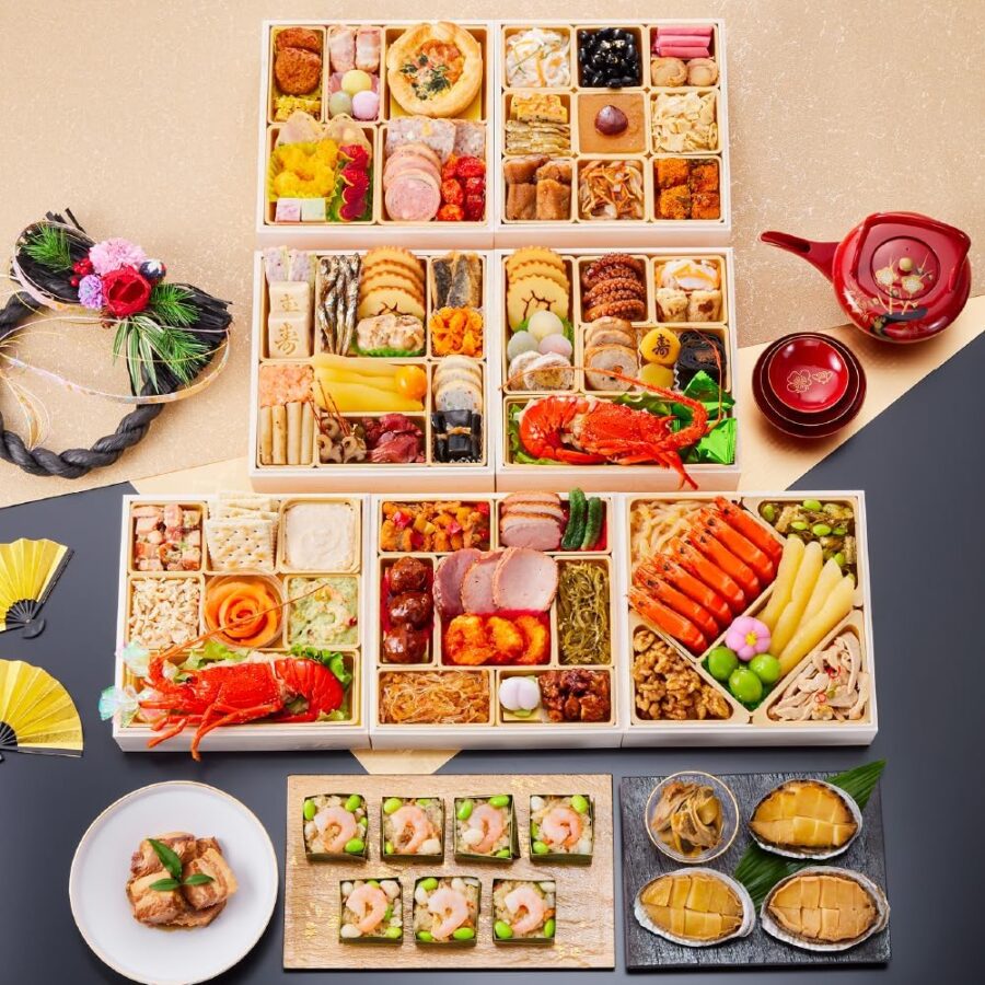 板前魂の七段重 板前魂 おせち 和洋中 福良鮑（あわび） 豚角煮 海鮮おこわ付 7人前