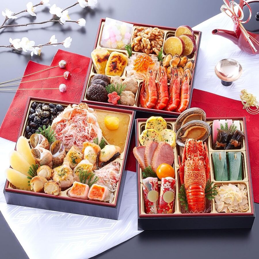 【冷蔵 盛付済 おせち 解凍不要】【お試しおせち】京都祇園「や満文」監修おせち 京ぎをん【6.5寸三段 和風おせち 3～4人前】