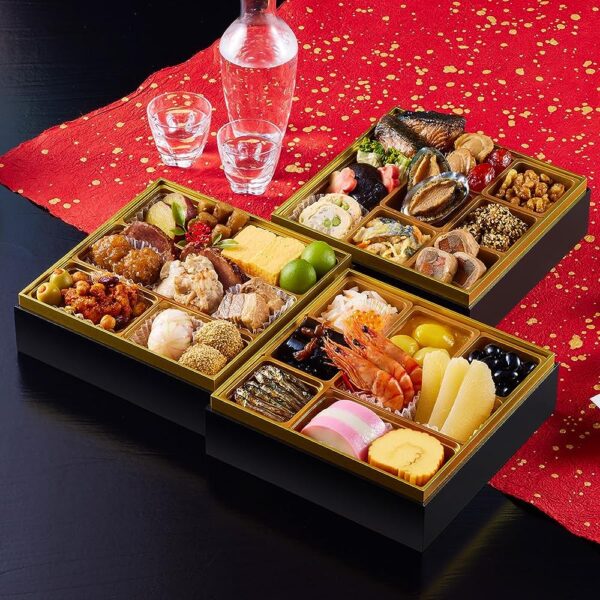 紀文 おせち 「祝づくし」( 三段重 / 4～5人前 ) 洋風 和風 ( 盛付済 / 冷凍 ) 予約 和洋風 人気 おせち料理 冷凍おせち