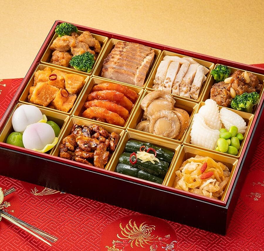 赤坂璃宮 監修 おせち料理 中華おせち 一段重 盛り付け済み 冷凍おせち 2人前～3人前