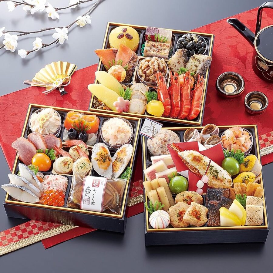 【冷蔵 盛付済 おせち 解凍不要】林裕人監修おせち 招福重【6.5寸3段 約3～4人前】