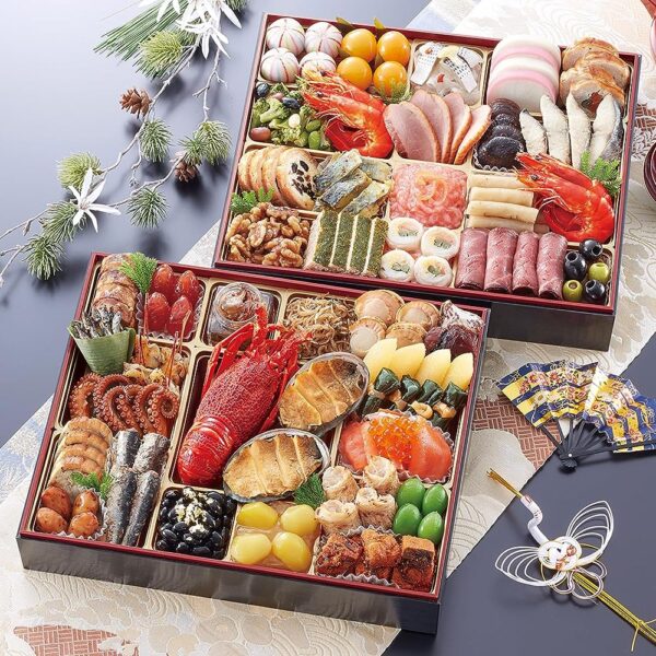 【冷蔵 盛付済 おせち 解凍不要】東京銀座「遠音近音」監修特大長形二段 輝希【二段重 約4～5人前】