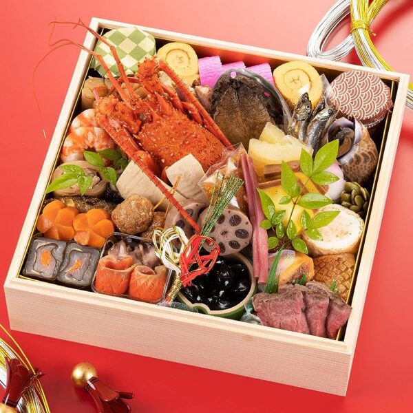 京都の料亭 濱登久 和風 おせち料理 特別一段重 特大8寸 盛り付け済み 冷蔵 生おせち 2人前～3人前