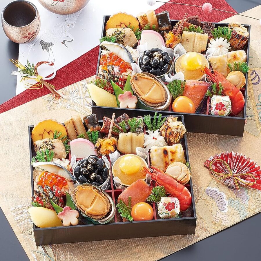 【冷蔵 盛付済 おせち 解凍不要】京都御所南 京料理「やまの」監修 個食二段重 双葉【二段重 約2人前】