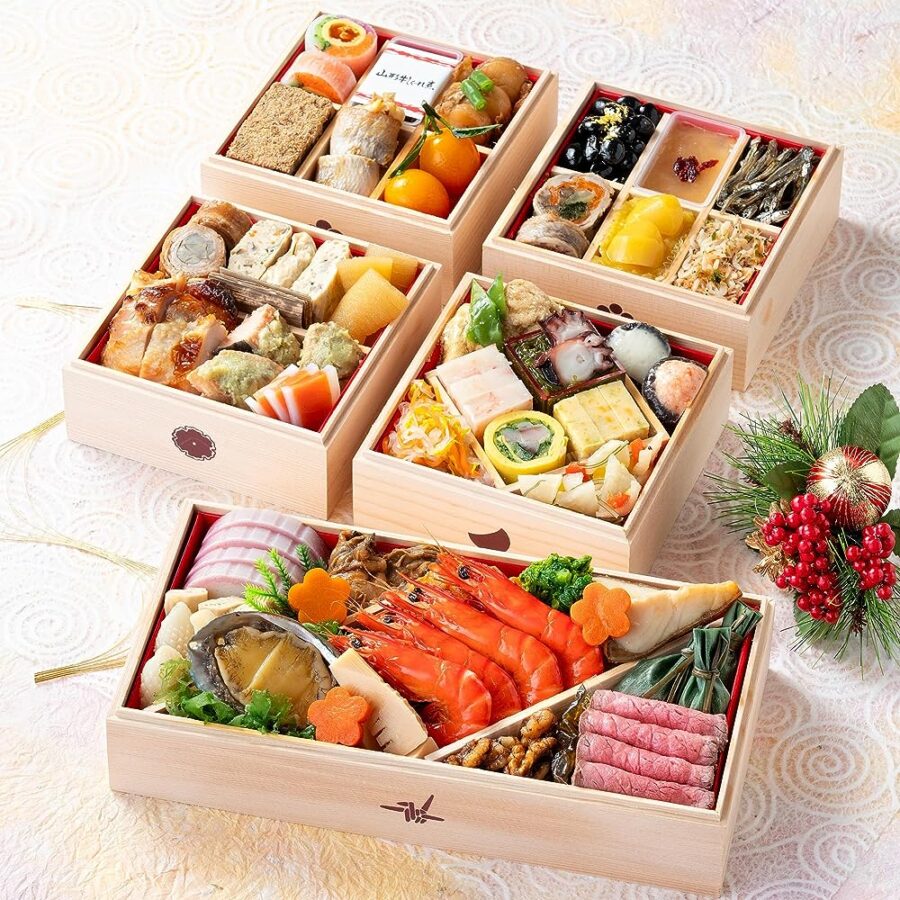 赤坂あじさい 監修 おせち料理 招福 五の重 五段重 冷凍おせち 盛り付け済み 3人前～4人前