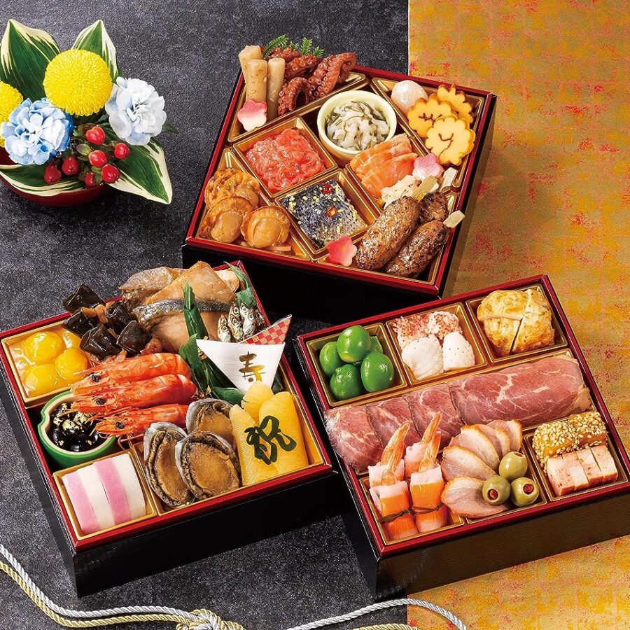 大阪 北新地 平八 おせち料理 笑宴 三段重 冷凍おせち 盛り付け済み 3人前