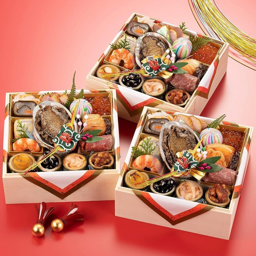 京都の料亭 濱登久 おせち料理 極み個食三段 盛り付け済み 冷蔵 生おせち 個食おせち 3人前