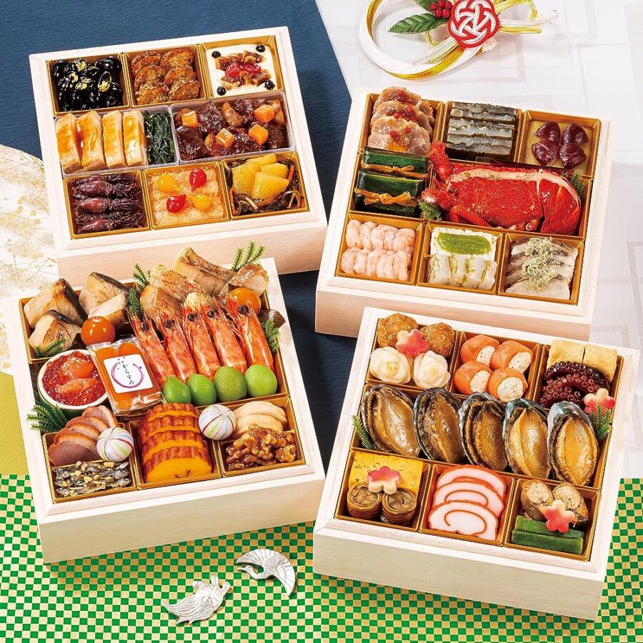 富山 千里山荘 おせち料理 プレミアム与段重 盛り付け済み 冷蔵おせち 5人前～6人前