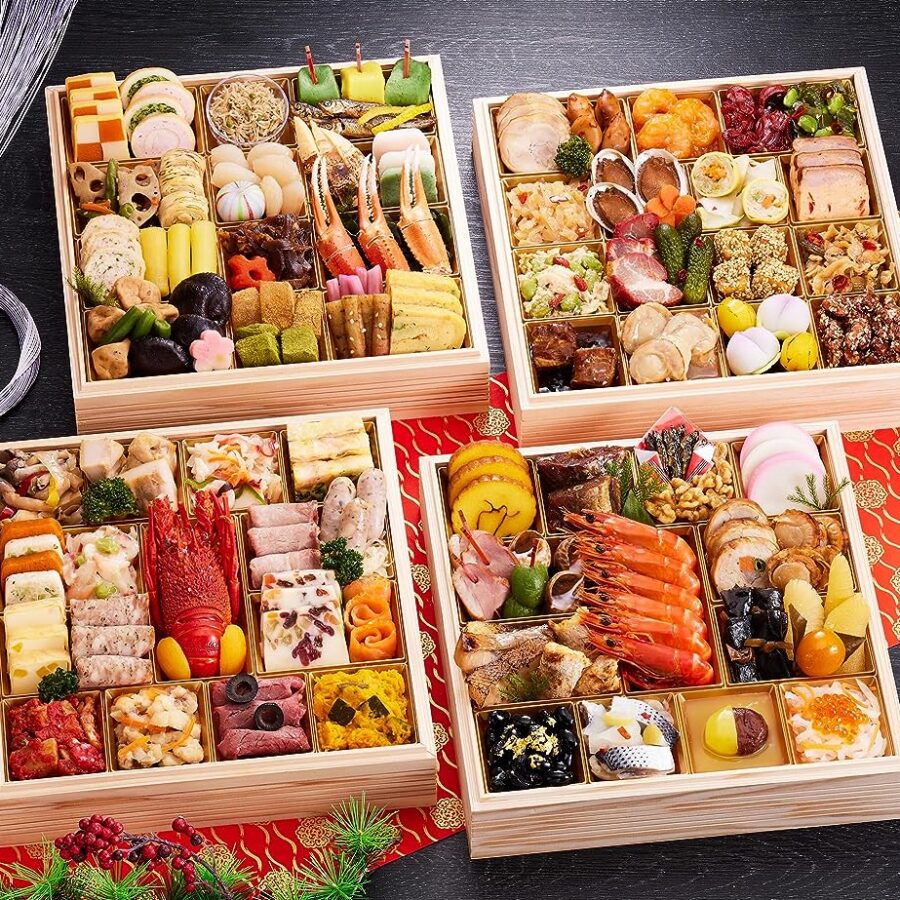 京都 しょうざん 和洋中 おせち料理 華宴 特大8.5寸 与段重 盛り付け済み 和風＆洋風＆中華 冷凍おせち 5人前～6人前